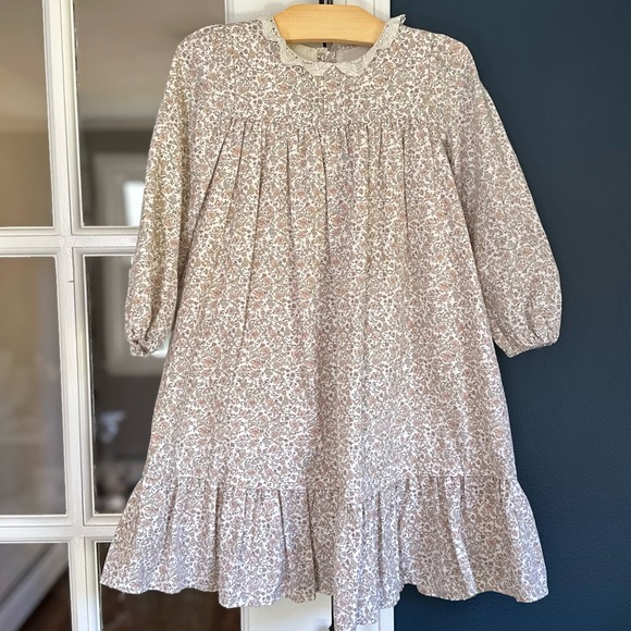 Louisiella Eliot Dress | Long Sleeve Floral Print Smocked Dress, Size 4Y - Picture 3 of 16